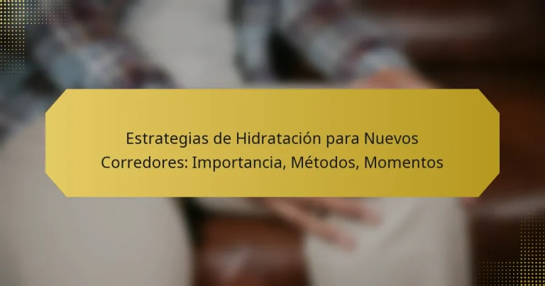 Estrategias de Hidratación para Nuevos Corredores: Importancia, Métodos, Momentos