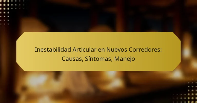 Inestabilidad Articular en Nuevos Corredores: Causas, Síntomas, Manejo