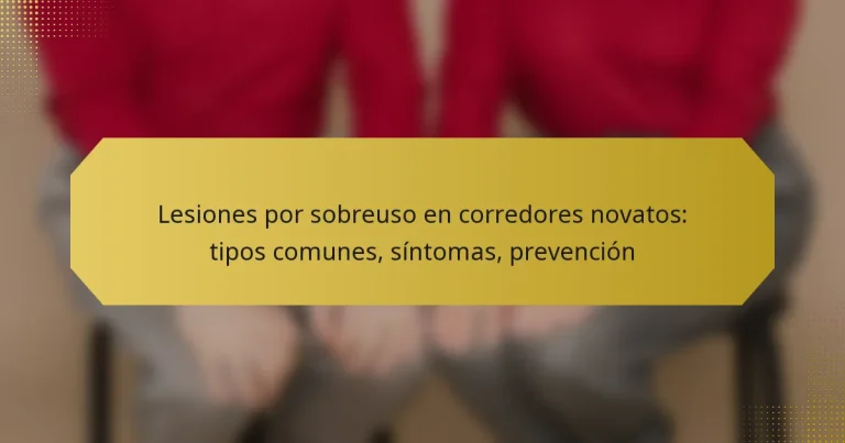 Lesiones por sobreuso en corredores novatos: tipos comunes, síntomas, prevención