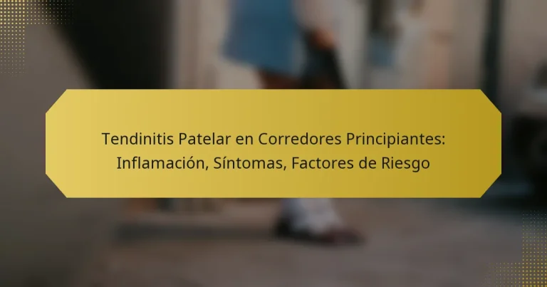 Tendinitis Patelar en Corredores Principiantes: Inflamación, Síntomas, Factores de Riesgo