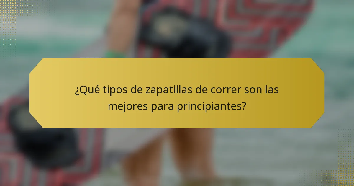 ¿Qué tipos de zapatillas de correr son las mejores para principiantes?